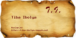 Tiba Ibolya névjegykártya
