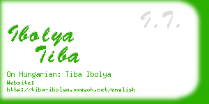 ibolya tiba business card